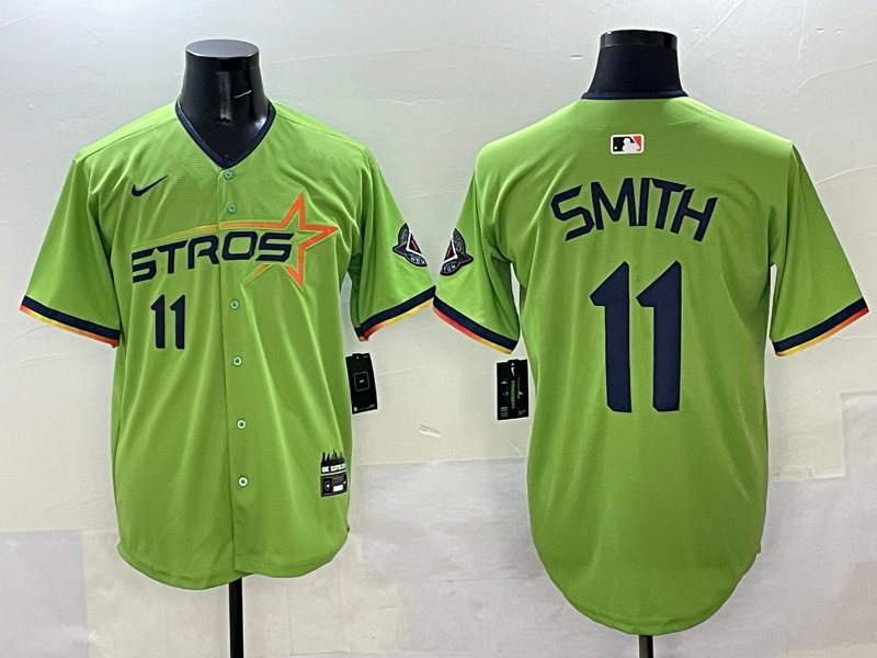 Men's Houston Astros Cam Smith #11 Green 2025 City Connect Limited Jersey